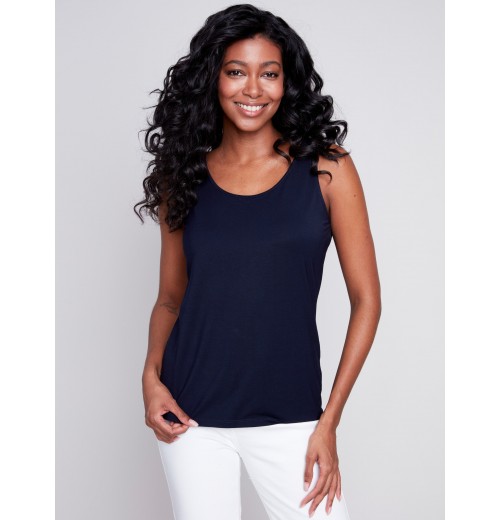 Reversible Bamboo Cami - Navy