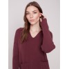 Johnny Collar Sweater - Port