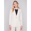 Blazer with Ruched Back - Beige