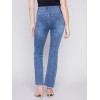 Bootcut Jeans with Asymmetrical Hem - Medium Blue