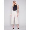 Cropped Wide Leg Pants - Beige