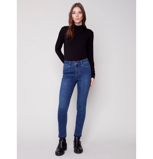 Cuffed Hem Jeans - Blue Jean