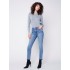 Cuffed Hem Jeans - Medium Blue