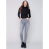 Cuffed Hem Jeans - Soft Gray