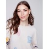 Embroidered Hearts Sweater - Ecru