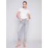 Frayed Hem Denim Pants - Light Grey