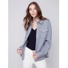 Gutsy Knit Shirt Jacket - Gray