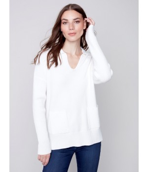 Johnny Collar Sweater - Cream