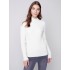 Mock Neck Rib Sweater - Ecru