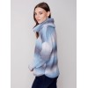 Ombré Sweater with Removable Scarf - Denim