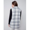 Plaid Boiled Wool Vest - Light Gray