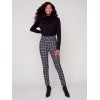 Plaid Pull-On Pants - Black & White