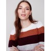 Plush Striped Sweater - Powder