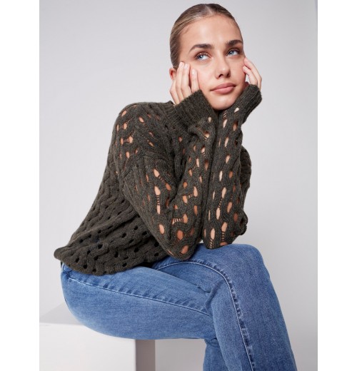 Plush Net Stitch Sweater - Spruce