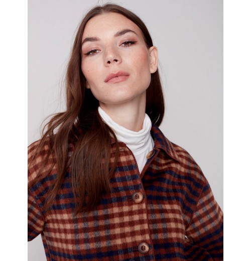 Reversible Plaid Jacket - Cinnamon