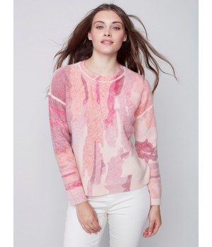 Reversible Printed Sweater - Orchid