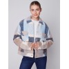 Short Plaid Boiled Wool Jacket - Snowflake