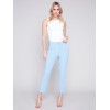 Side Slit Tapered Pants - Sky