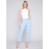 Side Slit Tapered Pants - Sky