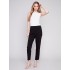 Side Slit Tapered Pants - Black