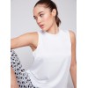 Sleeveless Satin Top - White