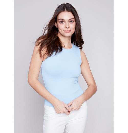 Sleeveless Super Stretch Top - Sky