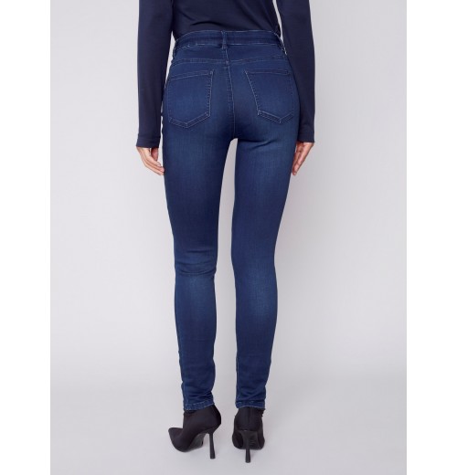 Soft Stretch Skinny Jeans - Blue Black