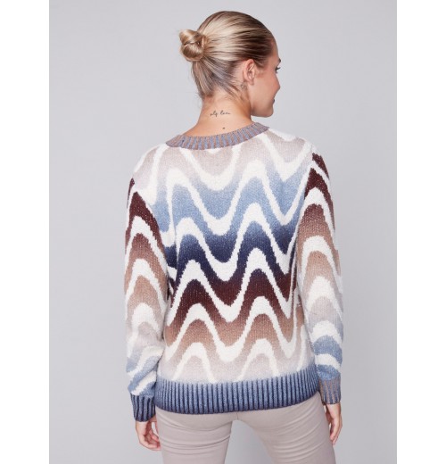 Space Dye Knit Sweater - Denim