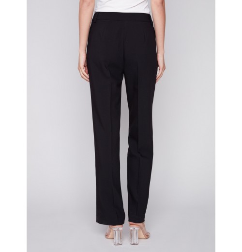 Straight Leg Pants - Black