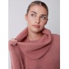 Sweater with Removable Scarf - Cinnamon