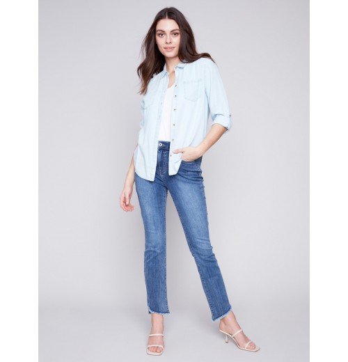 Tencel Button-Down Shirt - Denim