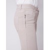 Twill Pants with Zipper Pocket Detail - Almond