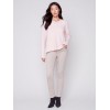 Twill Pants with Zipper Pocket Detail - Almond