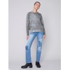 Washed-Out Color Effect Sweater - Spruce