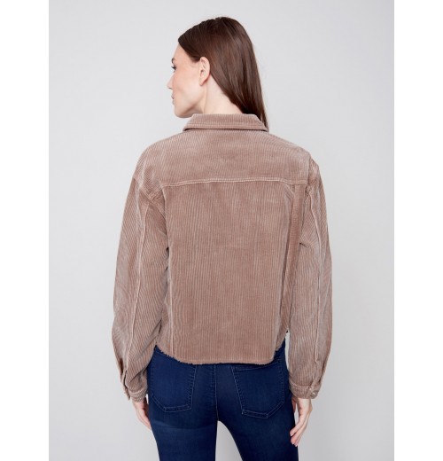 Washed-Out Corduroy Jacket - Truffle