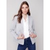 Yarn Dye Plaid Blazer - Light Gray